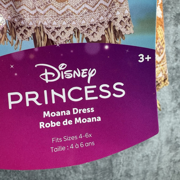 Disney Moana Adventure Dress Halloween Costume Dress Up Size 4-6x Youth Girls - Picture 4 of 6
